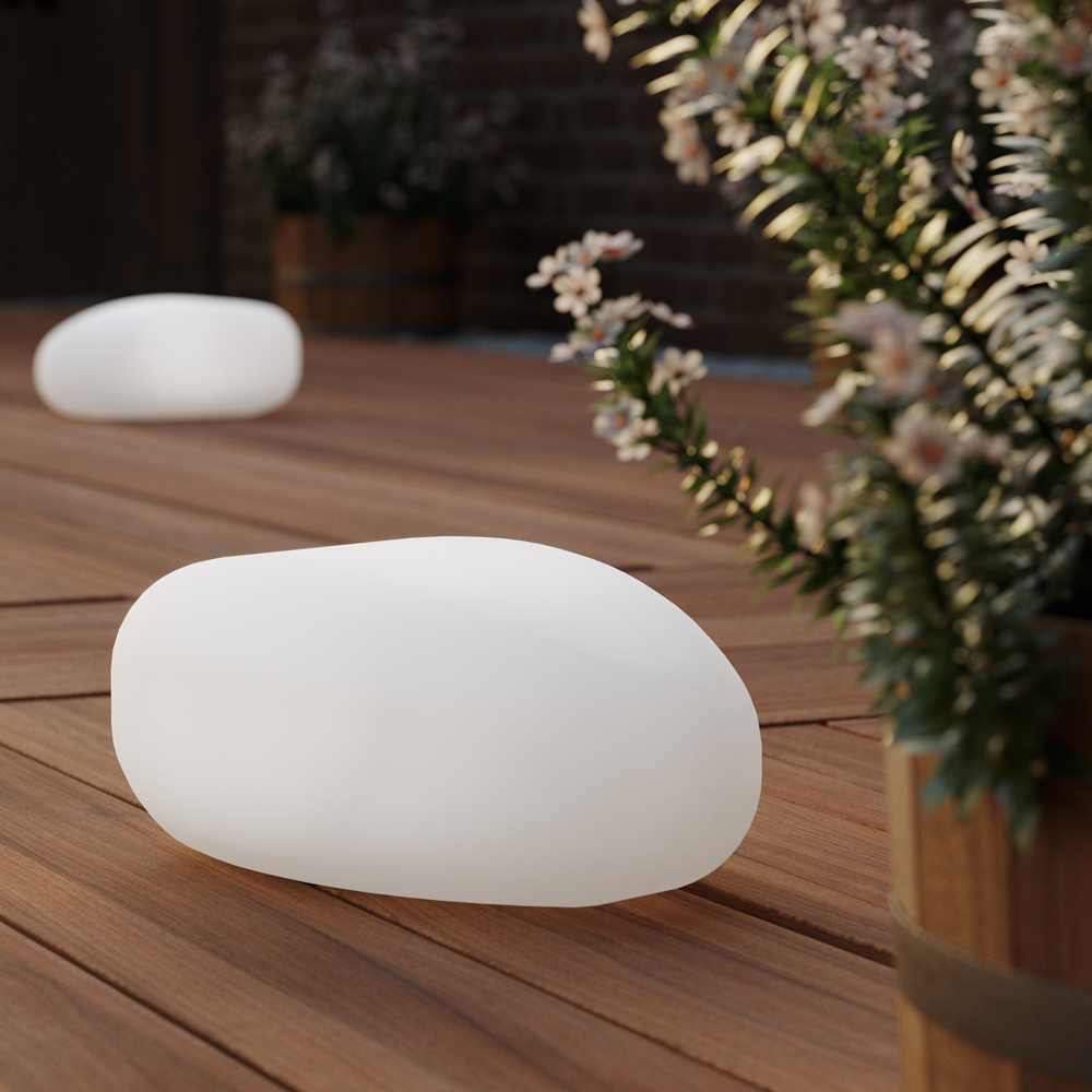 Shimmer Solar Glow Stone Pebble Mood Light supporting image 1