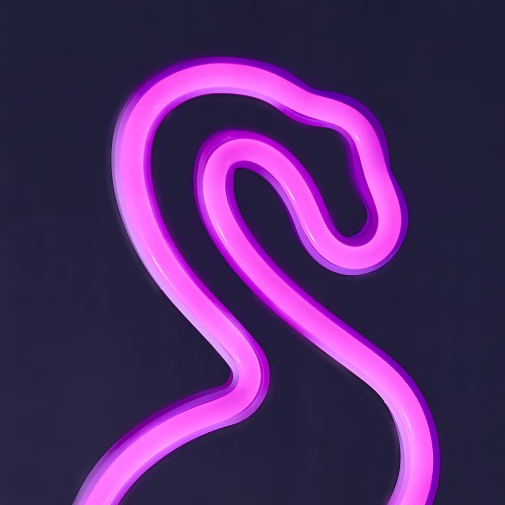UrbanSolar Neon Lights - Flamingo dimensions