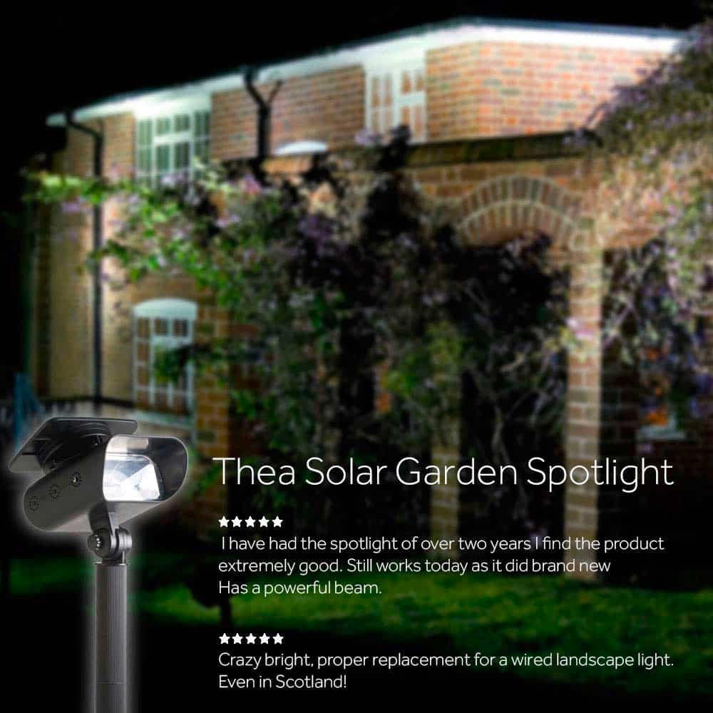 Thea Solar Garden Spotlight dimensions