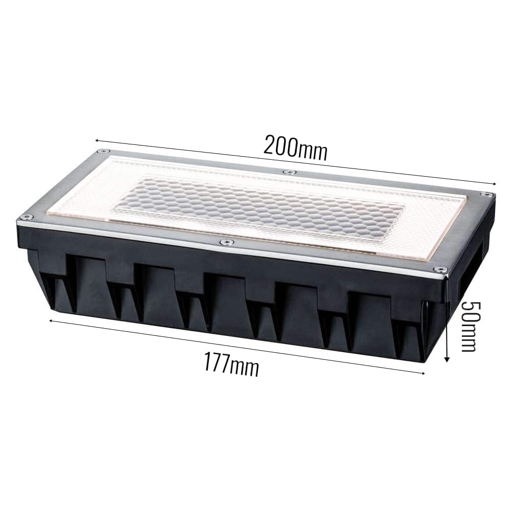 Onyx DualWhite Solar Brick Light dimensions