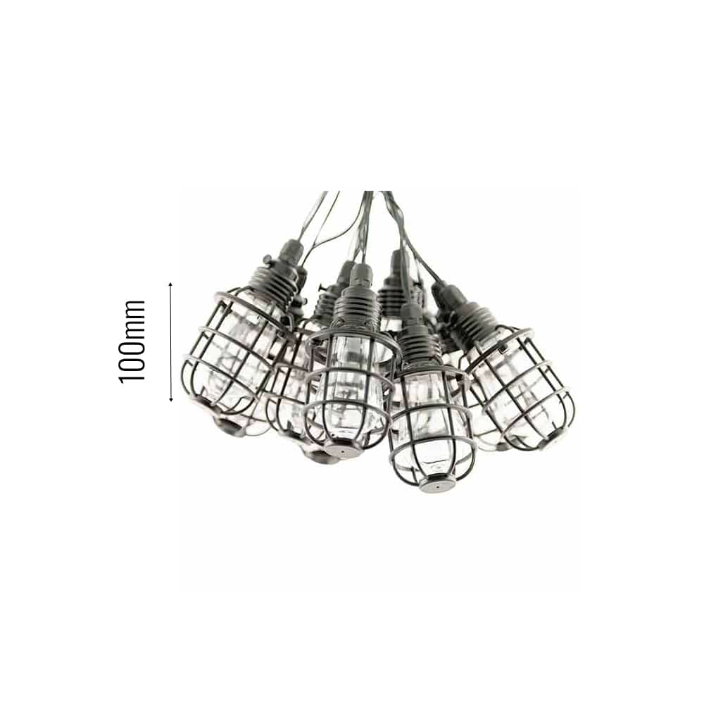 Elan Festoon Cage Solar Lights (Set of 10) dimensions