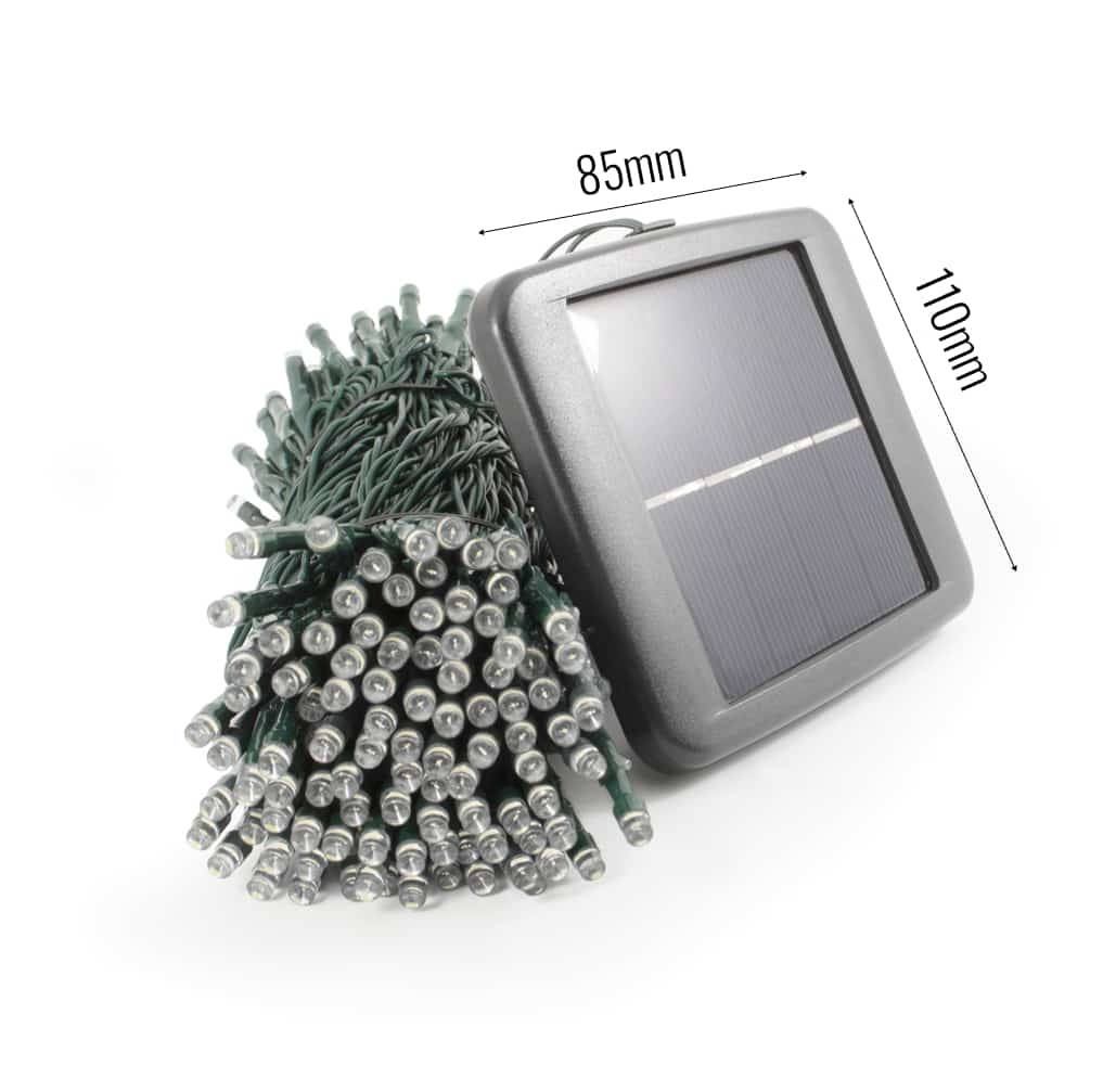 Elan Solar Fairy Lights - White 200 LEDs dimensions