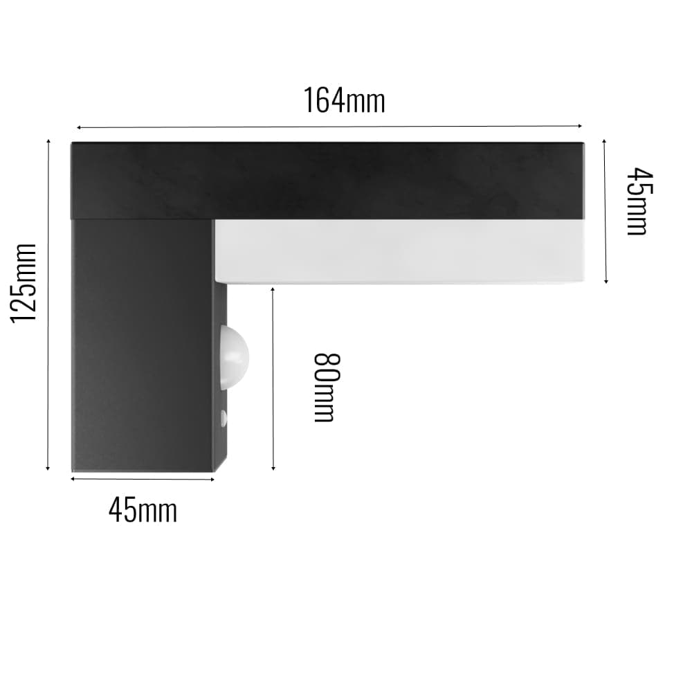 Warwick Solar Wall Light dimensions