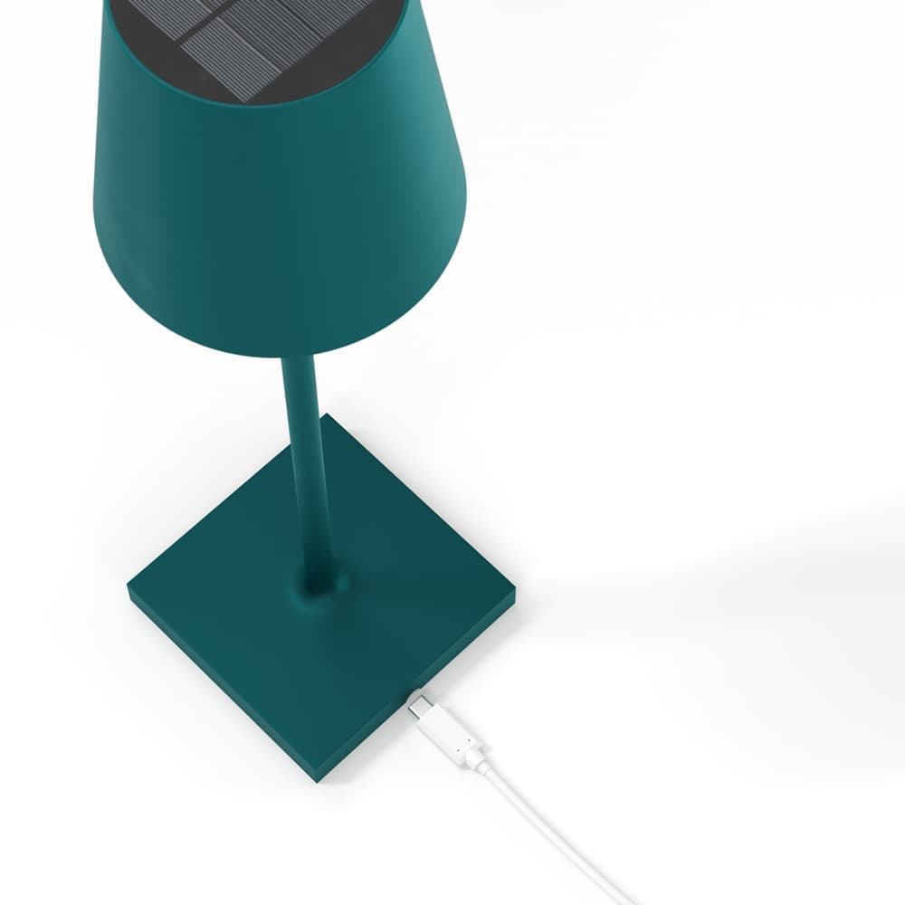 Jour Solar Cordless Table Lamp (USB Indoor/Battery Outdoor) - Jet Black supporting image 2