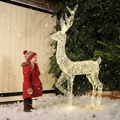 Lapland USB Solar Christmas Large Reindeer Stag - Powered By Leaf
