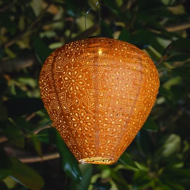 Tyvek Terracotta Solar Garden Lantern - Balloon