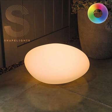 ShapeLights Indoor & Outdoor USB Solar Powered Mood Light - Pebble