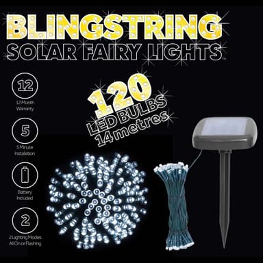 Blingstring Solar Fairy Lights - 120 LED Bulbs