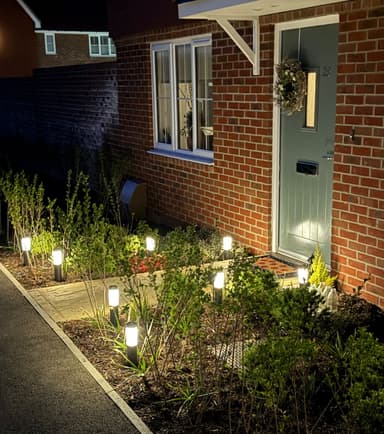 Customer photo of Mini London USB Solar Post Lights (Set Of 4) Anthracite Edition