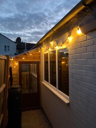 Customer photo of Falmouth USB Solar Festoon Lights (Set Of 25 Glass Bulbs)