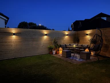 Customer photo of Grantham Up & Down Solar Wall Light