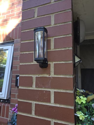 Customer photo of Lavenham Solar Wall Lights Set Of 2