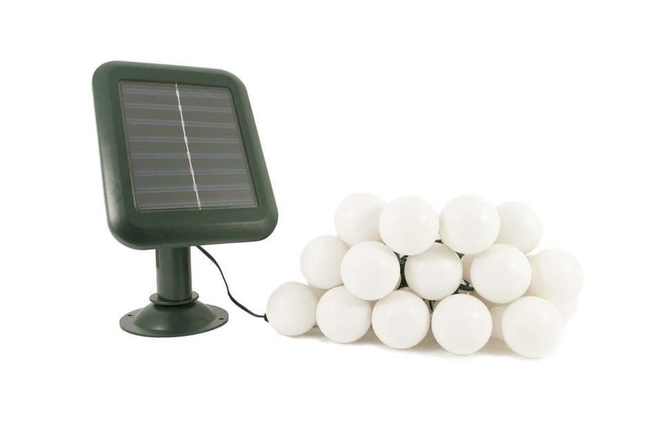 Everbright Solar Party Lights - 20 White Balls view 1