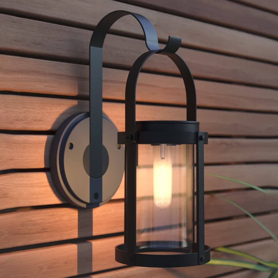 Sandringham Solar Crook & Wall Lantern view 1