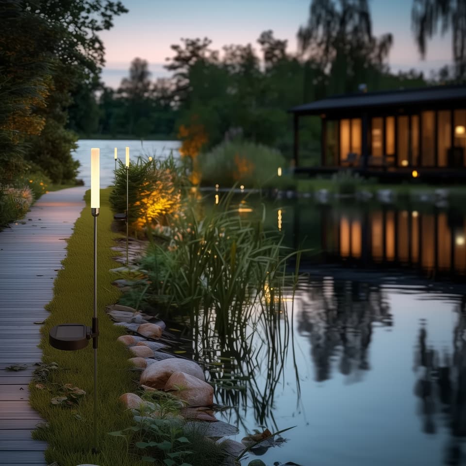 Radlett Solar Reed Light (Set Of 2) view 1