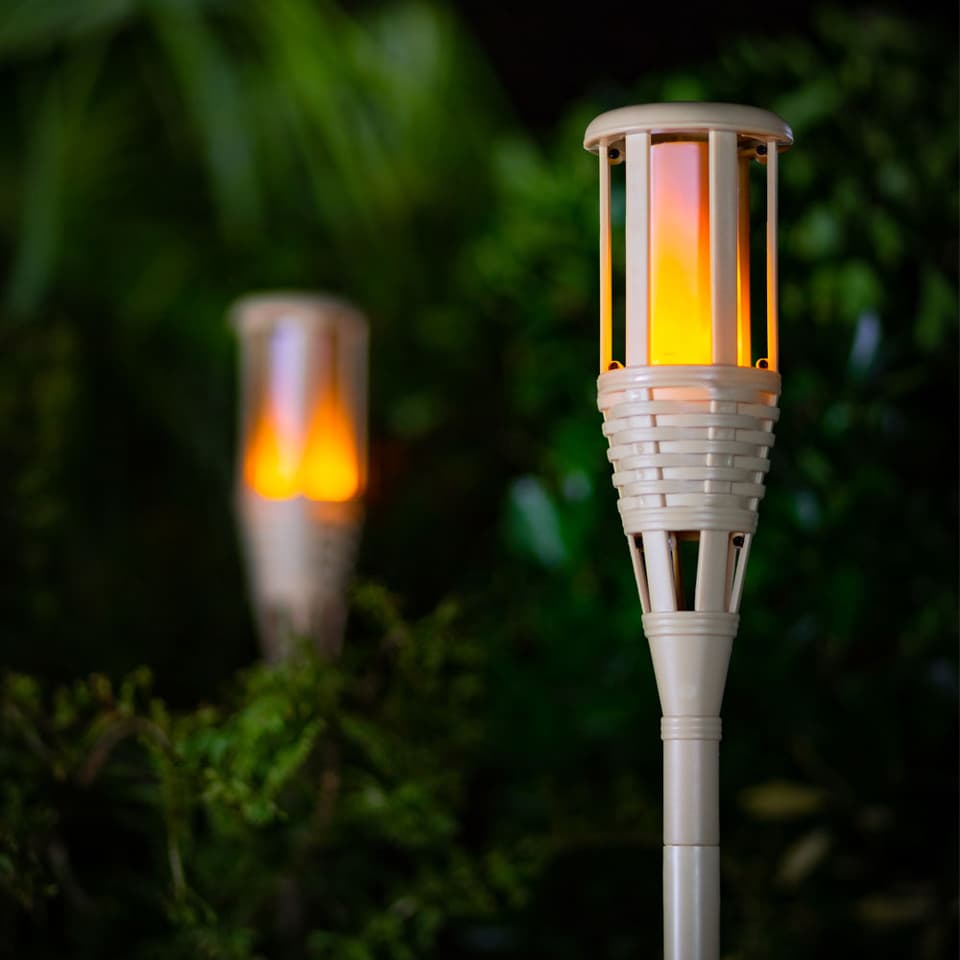 TrueFlame Solar Tiki Torch Light view 3