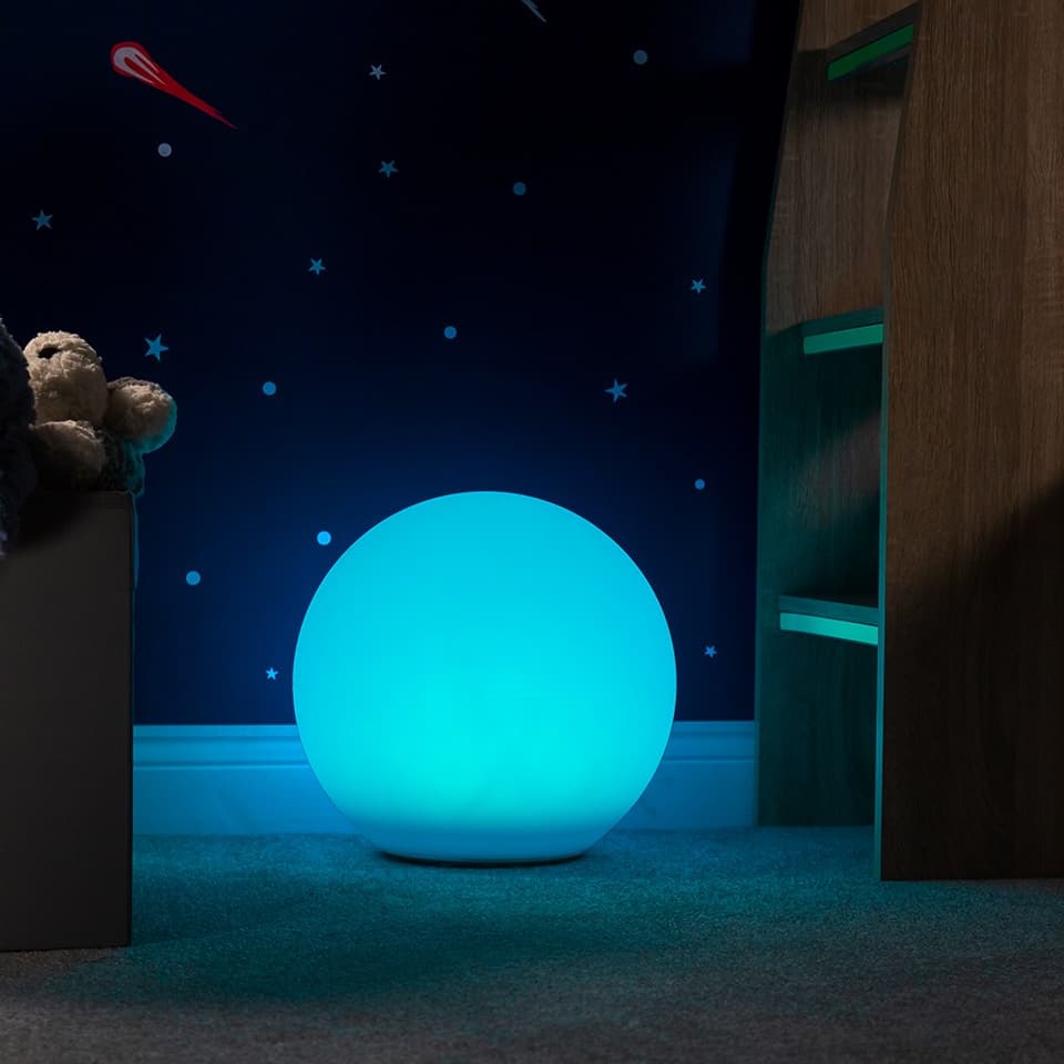 COPÚ 6-Inch Rechargeable LED Ball Light – RGB Glowing Orb With Remote, IP65 Waterproof, 16 Colors & 4 Modes