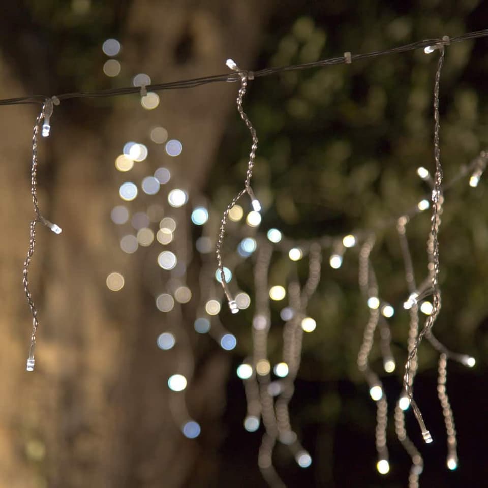 Lumify USB Solar Christmas Icicle Lights - 100 LEDs view 2