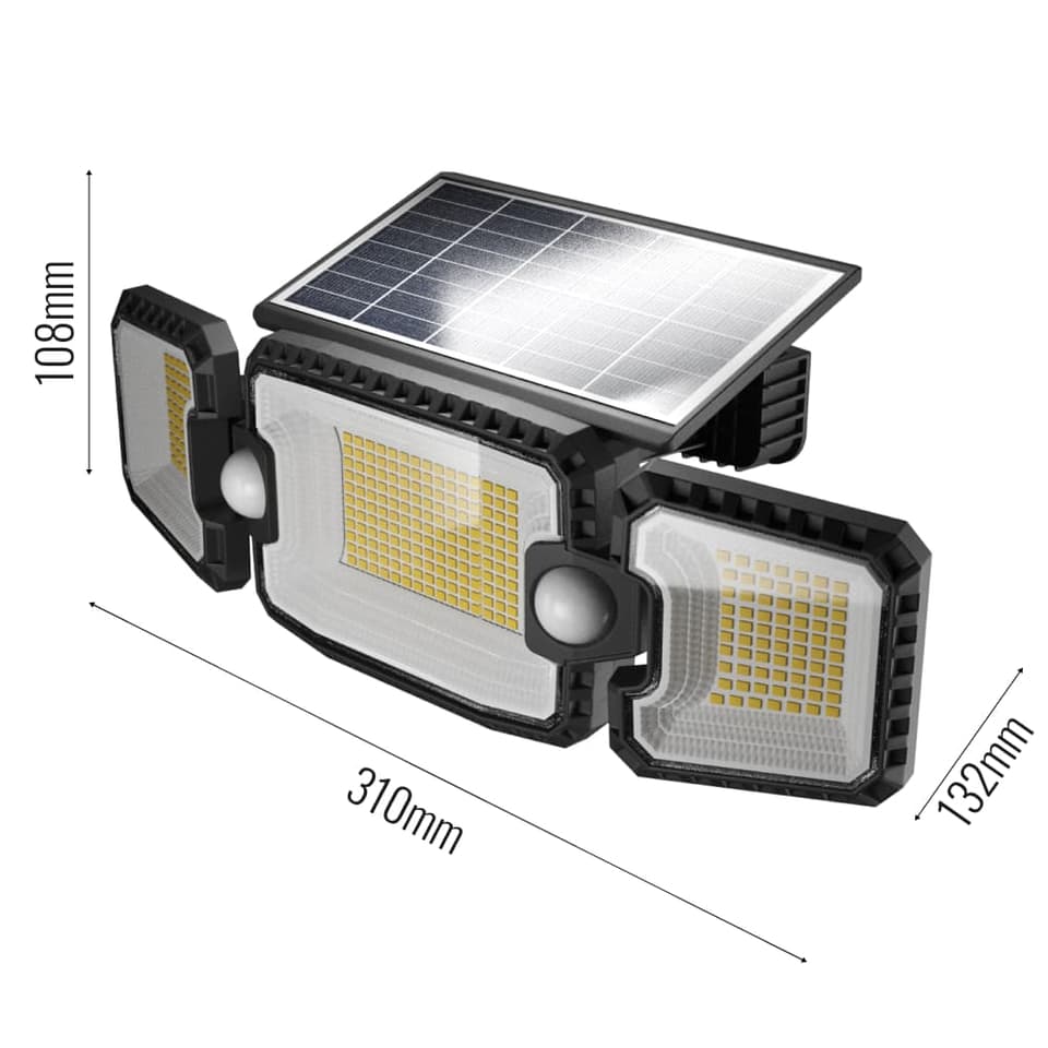 Dover Solar Double PIR Light view 2