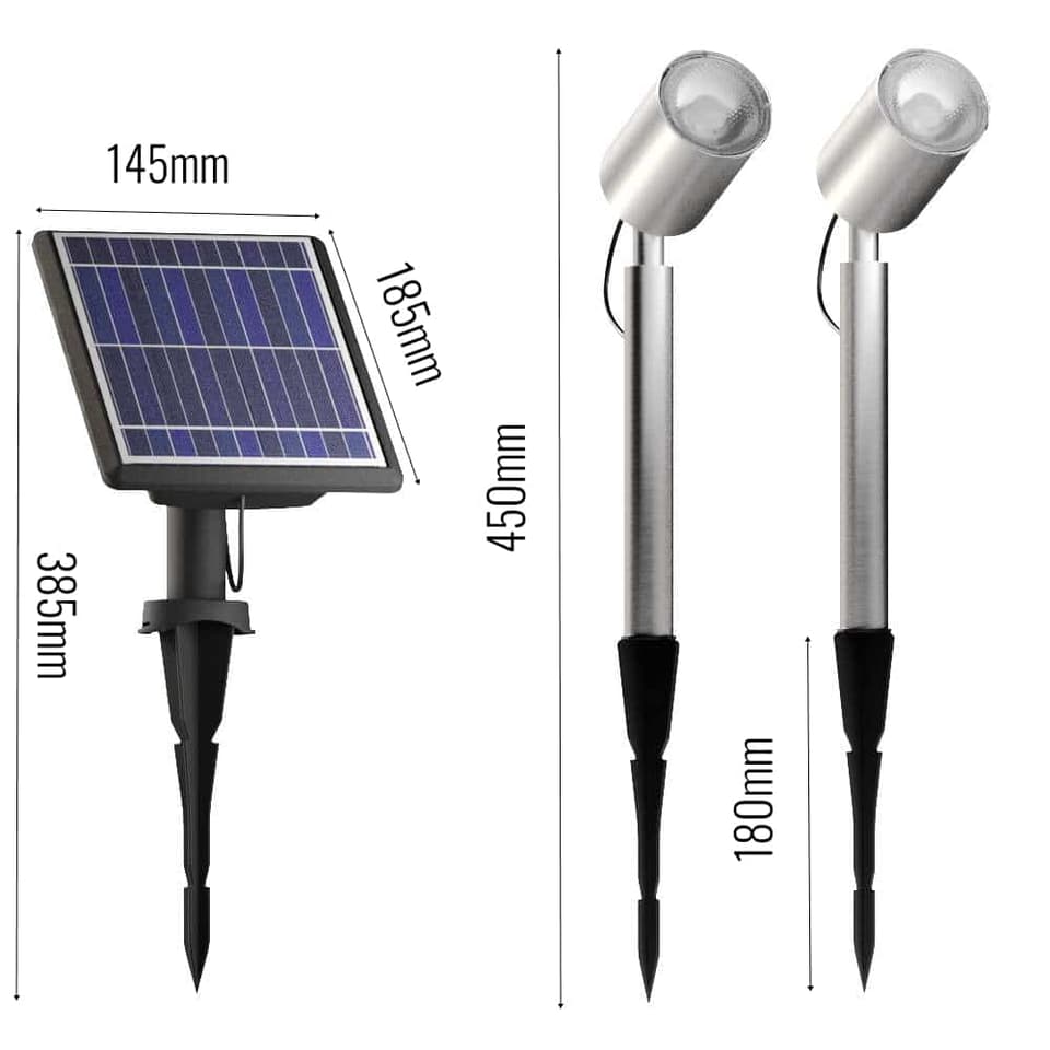 Apollo DualWhite Solar Spotlights (Set Of 2) view 3