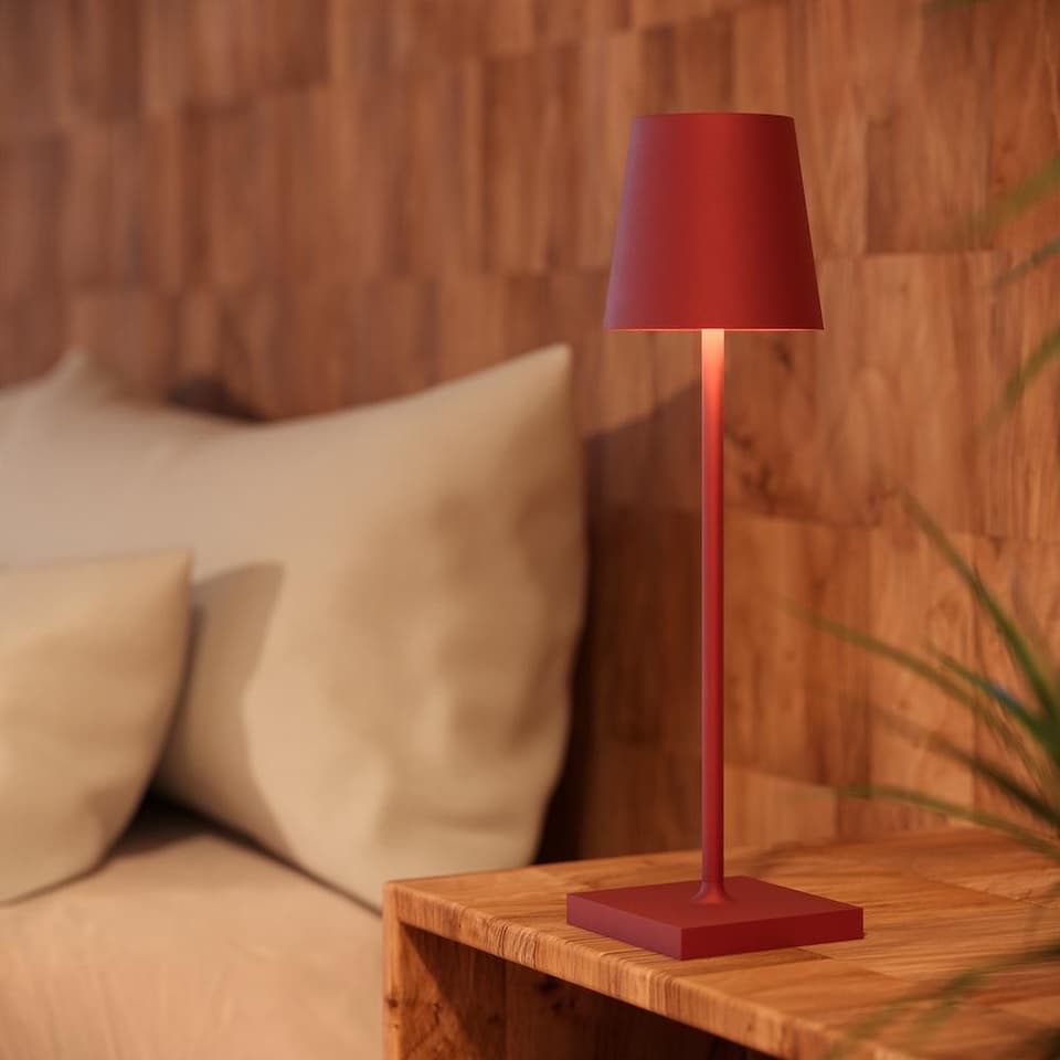 Jour Solar Cordless Table Lamp (USB Indoor/Battery Outdoor) - Antique Pink view 2