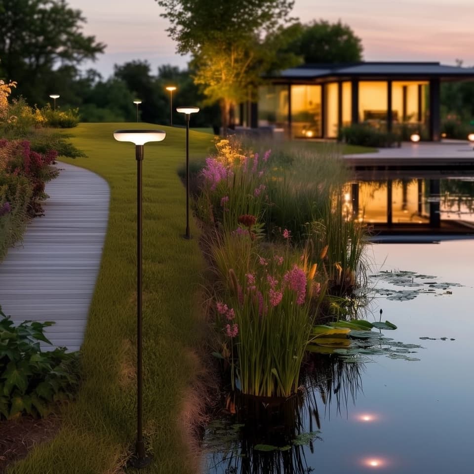 Somerset Swaying Solar Garden Light view 4