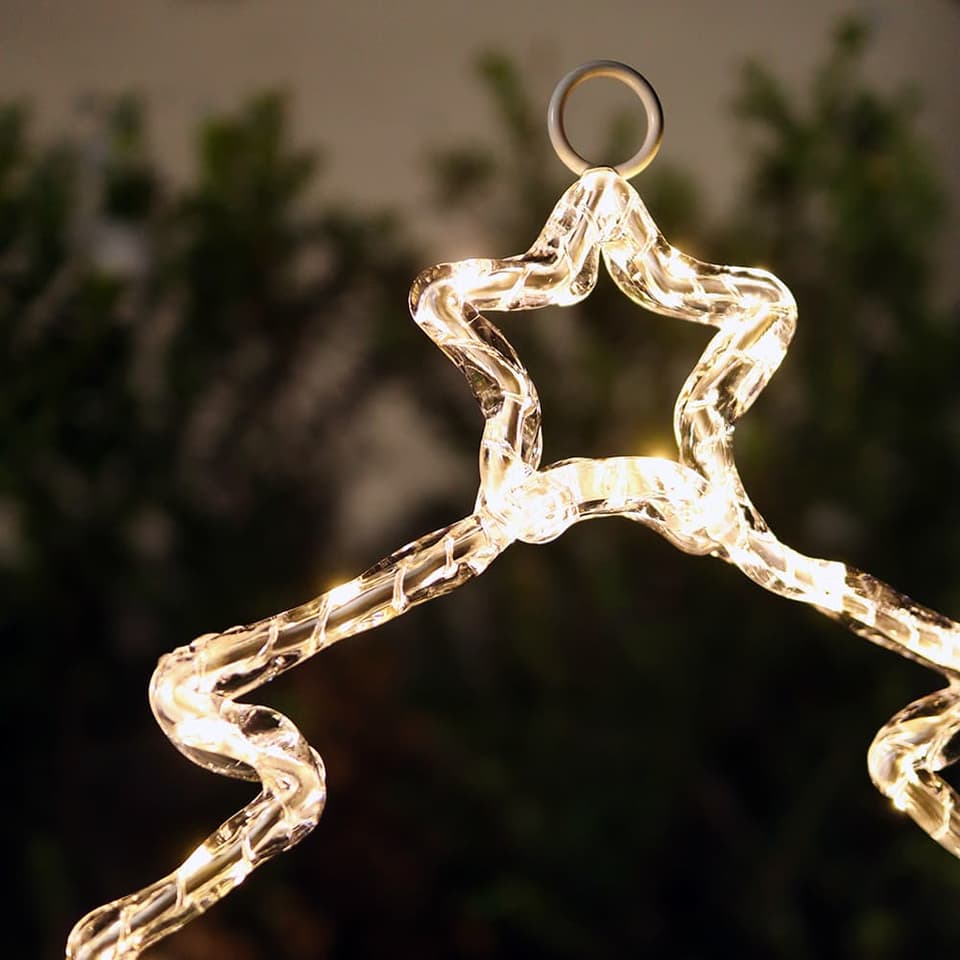 Lapland USB Solar Christmas Tree Outline view 2