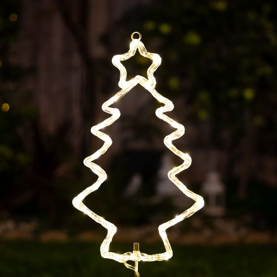 Lapland USB Solar Christmas Tree Outline view 5