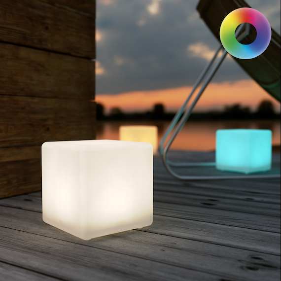 ShapeLights Indoor & Outdoor USB Solar Powered Mood Light Mini Cube