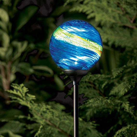 Murano Solar Garden Globe - Midnight