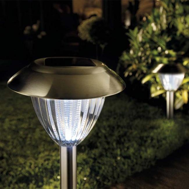 Solar Ultra Bright Stainless Steel Border Lights (2)