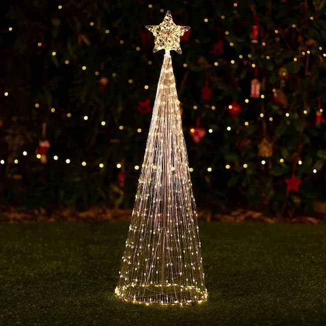 Lumify Warm White & White USB Solar Christmas Lights - Large Cone 485 DualWhite LEDs