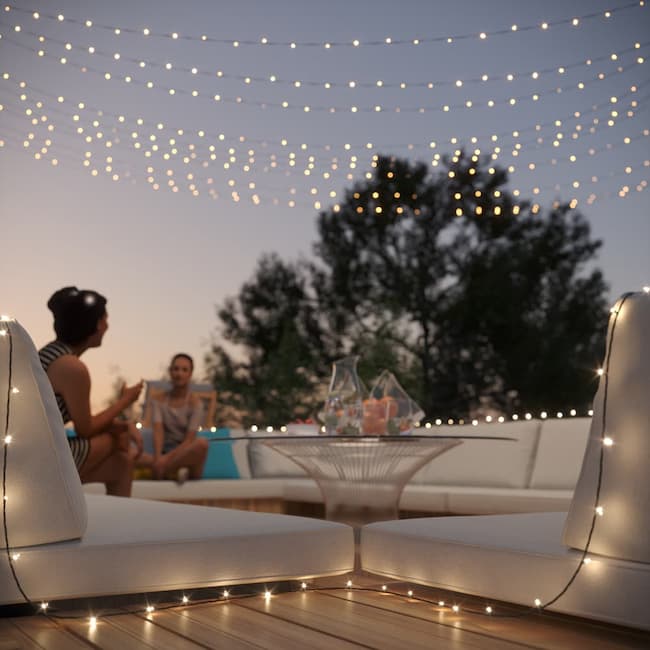 Lumify Warm White & White USB Solar Fairy Lights - 1000 DualWhite LEDs