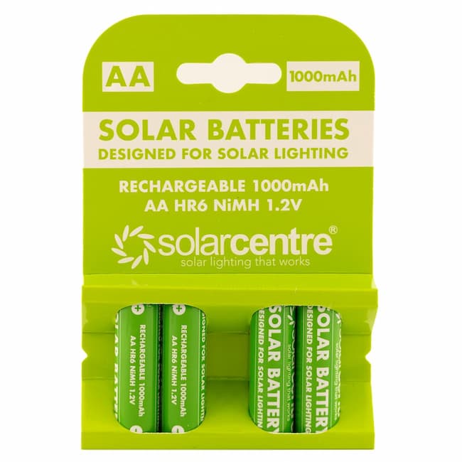 Solar Battery 4-Pack AA 1000mAh