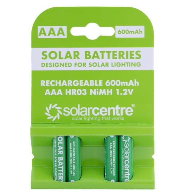 Solar Battery 4 Pack AAA 600mAh