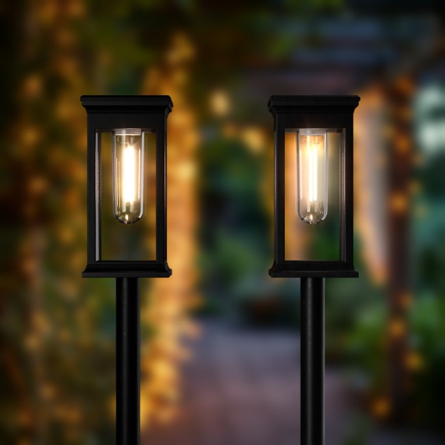 Lakeside Solar Mini Post Lights (Set Of 2)