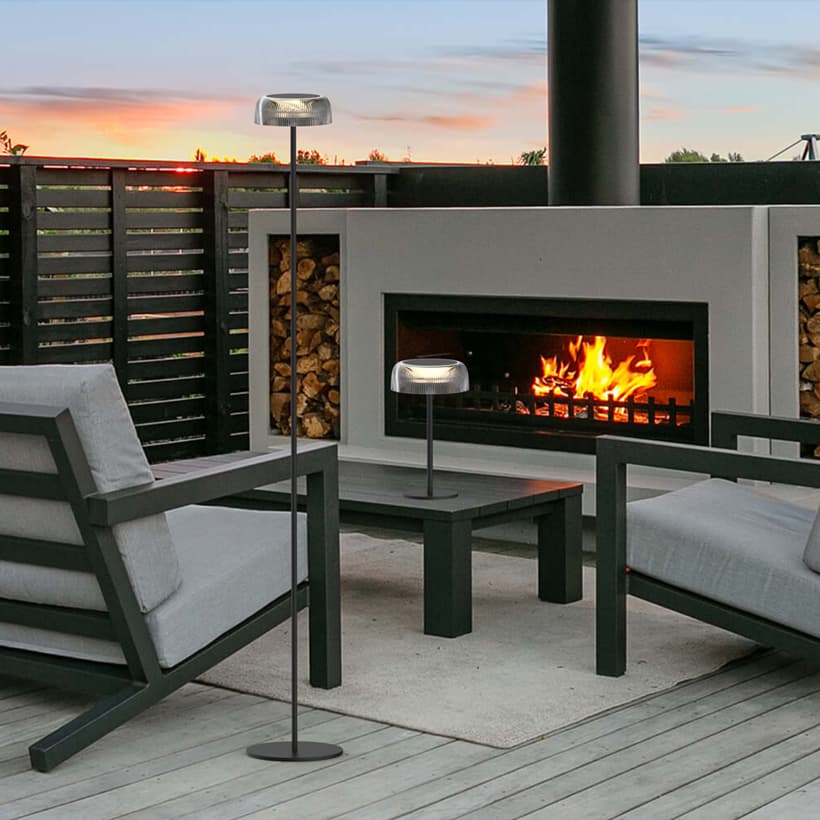 Sundara Indoor Outdoor Tall Modern Solar Floor Lamp