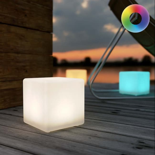 ShapeLights Indoor & Outdoor USB Solar Powered Mood Light - Mini Cube