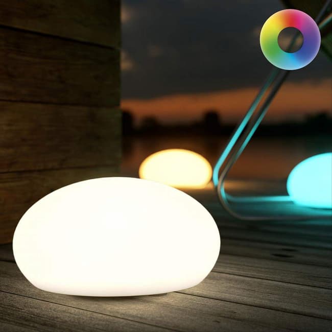 ShapeLights Indoor & Outdoor USB Solar Powered Mood Light - Mini Pebble