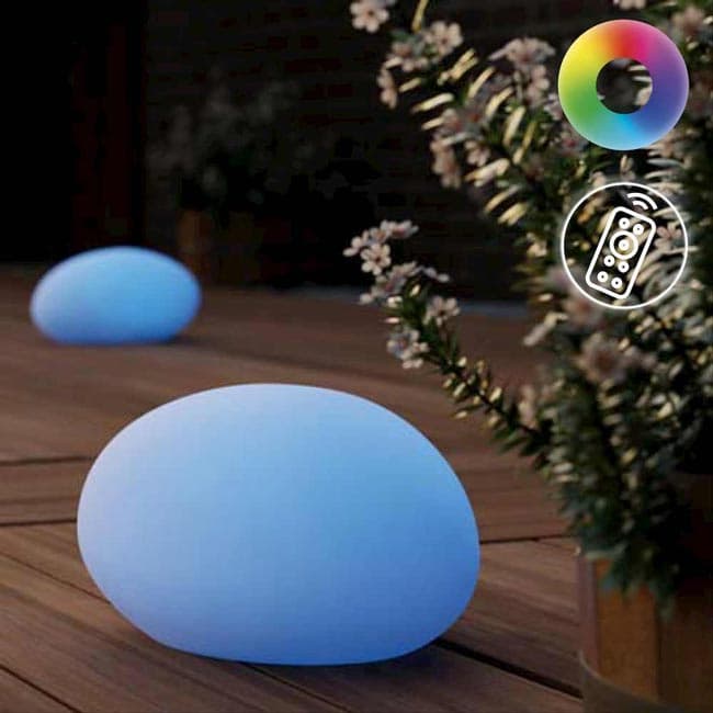 Shimmer Solar Glow Stone Pebble Mood Light