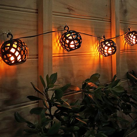 Elan Solar Flame Lanterns (Set of 8)