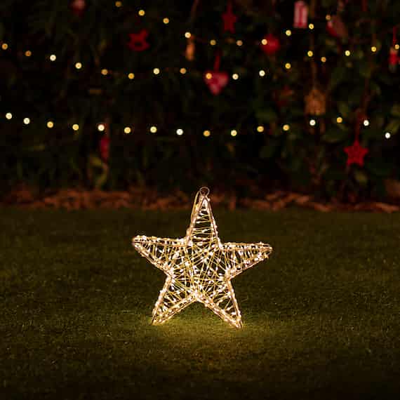 Lumify Warm White & White USB Solar Christmas Lights - Small Star 480 DualWhite LEDs