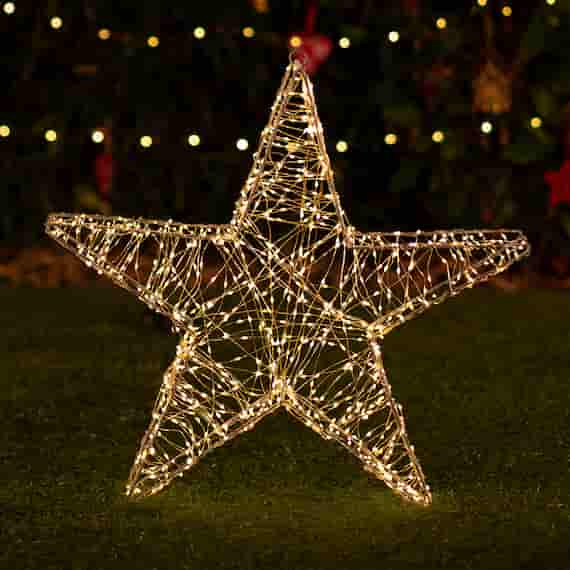 Lumify Warm White & White USB Solar Christmas Lights - Large Star 900 DualWhite LEDs
