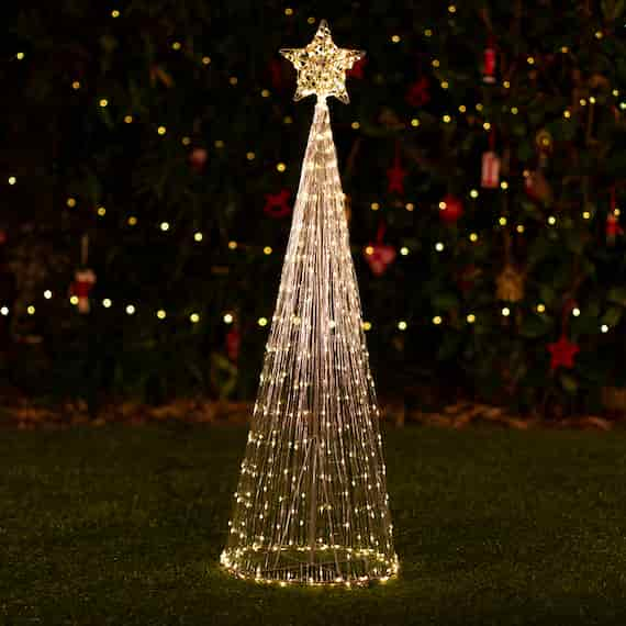 Lumify Warm White & White USB Solar Christmas Lights - Large Cone 485 DualWhite LEDs