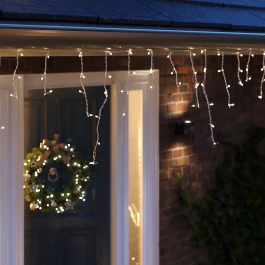 Lumify Warm White & White USB Solar Christmas Lights - Icicles 100 DualWhite LEDs