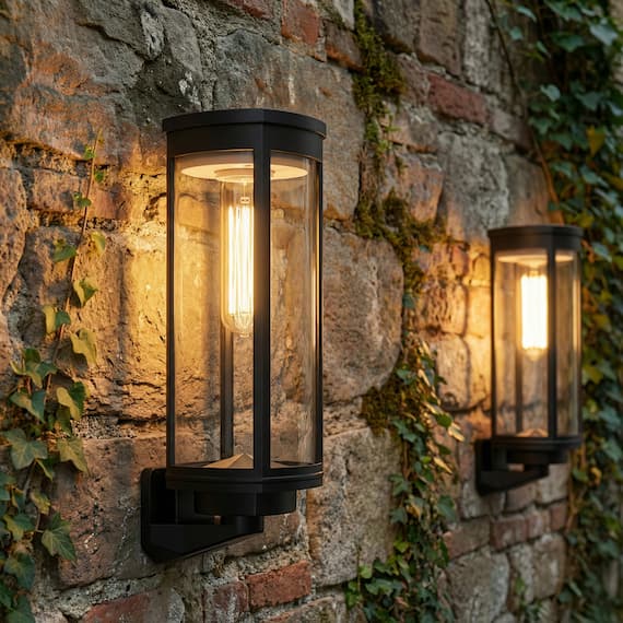 Lavenham Solar Wall Lights Set Of 2
