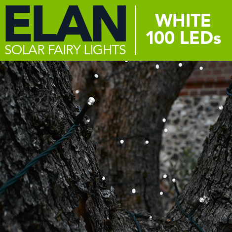 Elan Solar Fairy Lights - White 100 LEDs