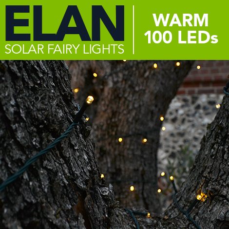 Elan Solar Fairy Lights - Warm White 100 LEDs