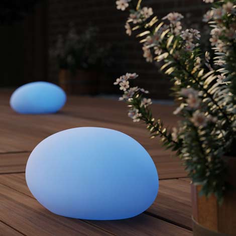 Shimmer Solar Glow Stone Pebble Mood Light