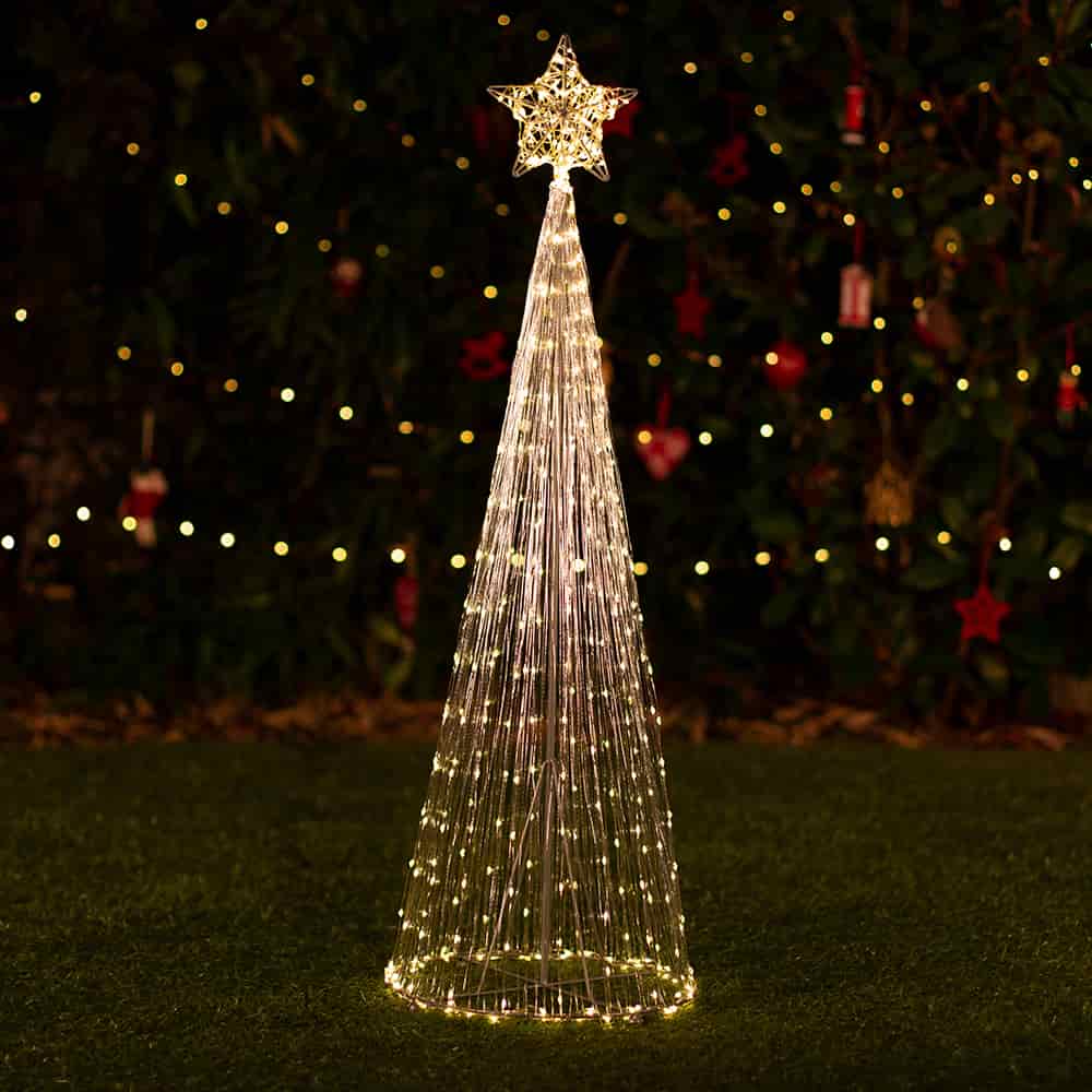 Lumify Warm White & White USB Solar Christmas Lights - Large Cone 485 DualWhite LEDs